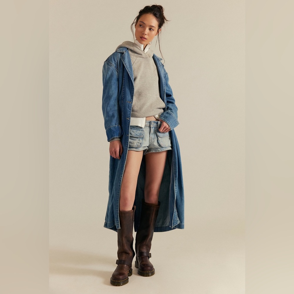 Free People Monique Indigo Duster in Sunlight Blue - Picture 6 of 12